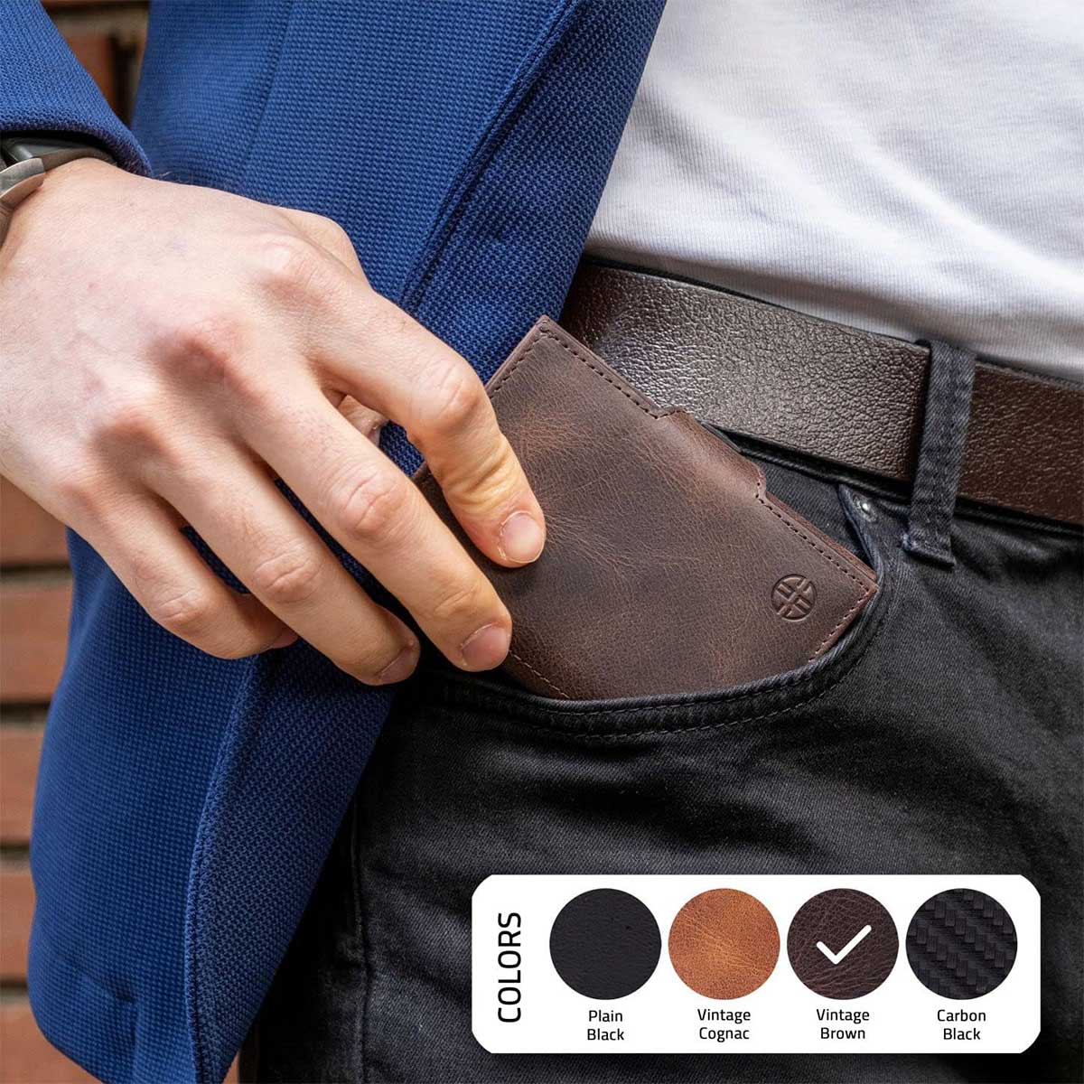 Portefeuille en cuir à trois volets Toscana