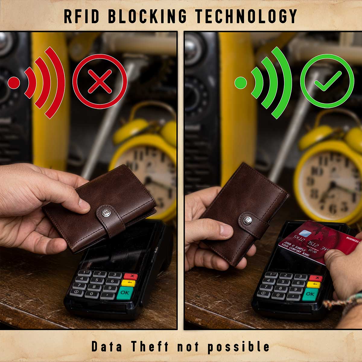 RFID Blocking Leather Wallet