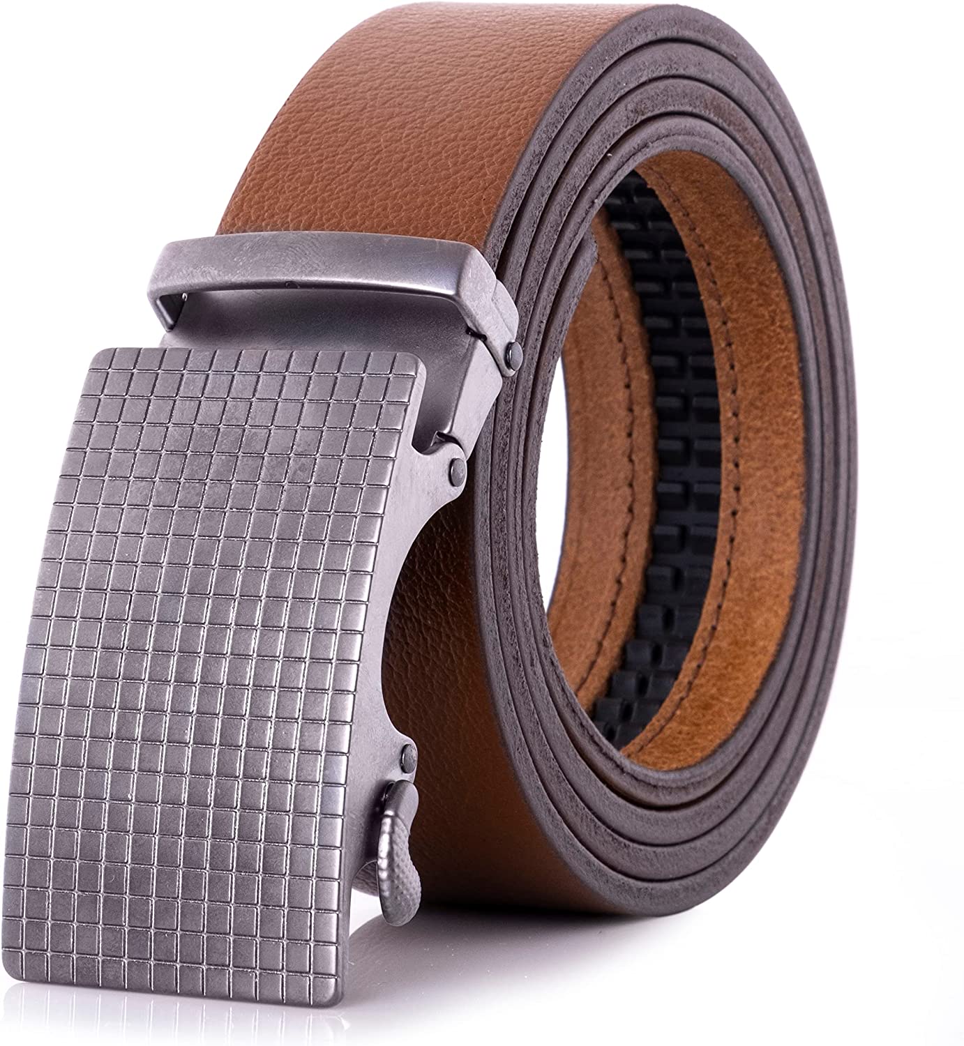 leather ratchet dress belt Men's Leather Ratchet Dress Slide Belt, Black / 46-52