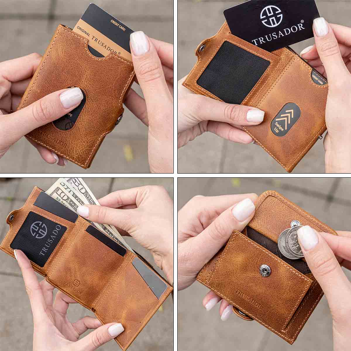 Valencia Leather Wallet With Coin Pocket