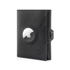 Air Tag Wallet Black Leather